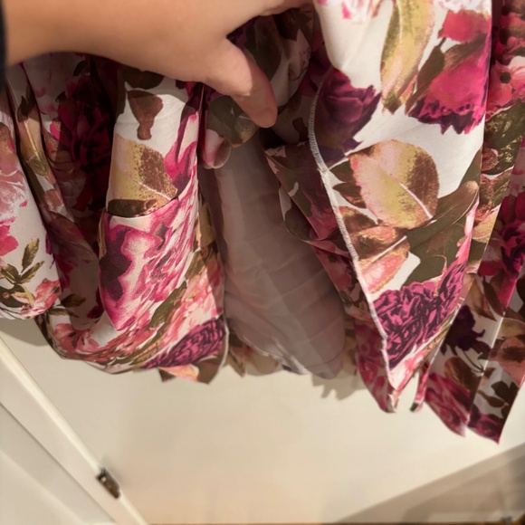 Leith Medium Floral Pleated Long Sleeve Dress - Picture 5 of 5